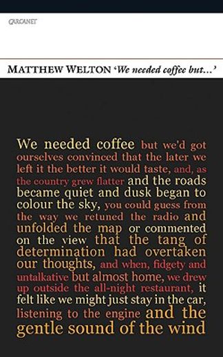 'We Needed Coffee But . . .' (en Inglés)