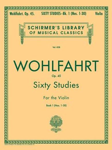 sixty studies for the violin, op. 45,book 1