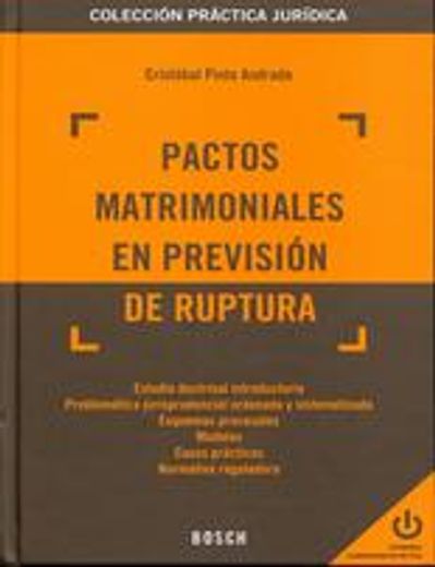 Pactos matrimoniales en previsión de ruptura: Colección Práctica Jurídica. Incluye contenidos complementarios On-line (formularios y jurisprudencia) (Practica Juridica (bosch))