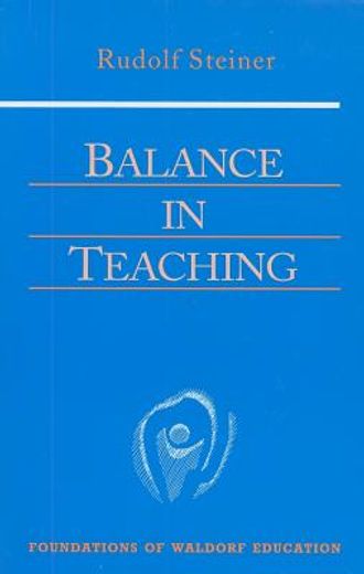 balance in teaching,stuttgart september 15-22, 1920 and october 15-16, 1923