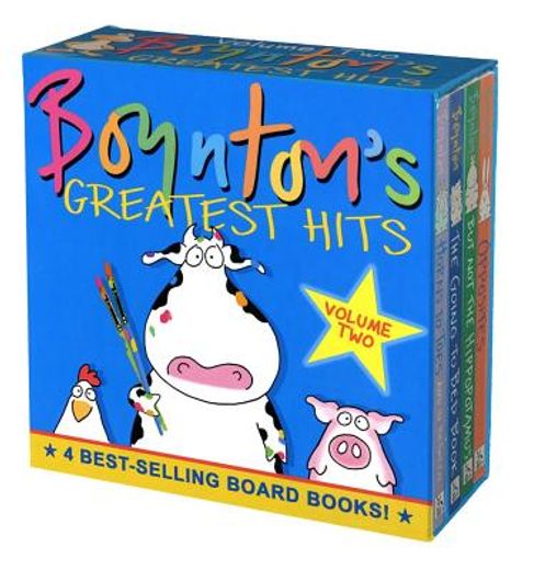 boynton´s greatest hits,the going to bed book, horns to toes, opposites, but not the hippopotamus