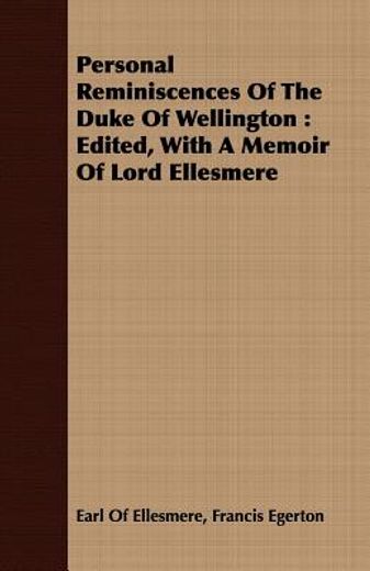 personal reminiscences of the duke of we (in English)