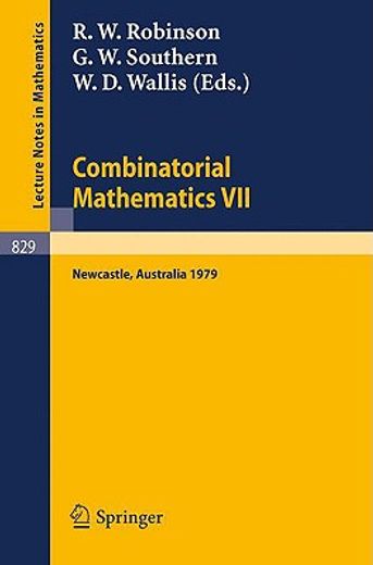 combinatorial mathematics vii (en Inglés)