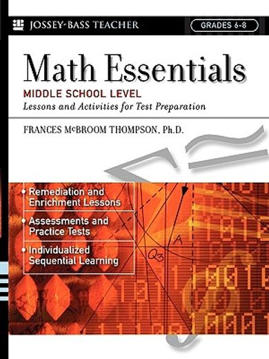math essentials, middle school level,lessons and activities for test preparation