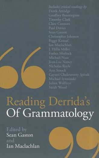 reading derrida`s of grammatology