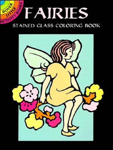 fairies stained glass coloring book