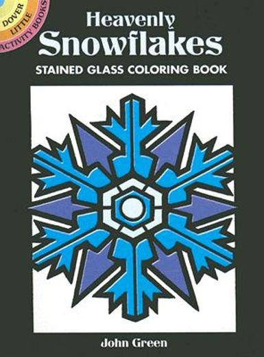 heavenly snowflakes stained glass coloring book