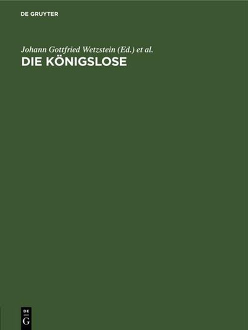 Die Königslose (en Alemán) portada Die Königslose (en Alemán)