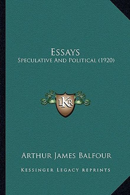 essays: speculative and political (1920) (en Inglés) portada essays: speculative and political (1920) (en Inglés)