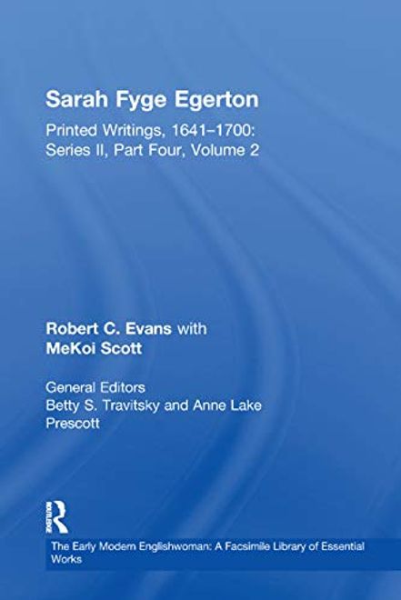 portada Sarah Fyge Egerton: Printed Writings, 1641-1700: Series II, Part Four, Volume 2 (en Inglés)