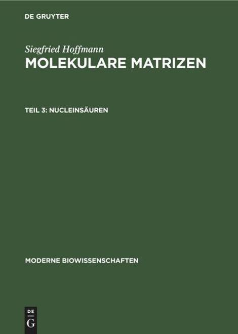 Nucleinsäuren (en Alemán) portada Nucleinsäuren (en Alemán)