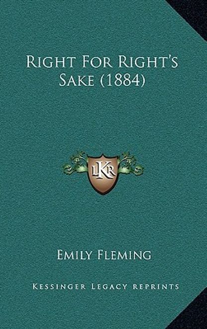 right for right's sake (1884) (en Inglés) portada right for right's sake (1884) (en Inglés)