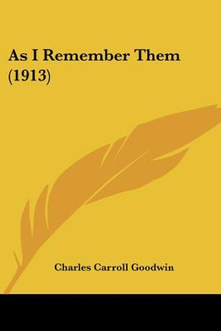 as i remember them (1913) (en Inglés) portada as i remember them (1913) (en Inglés)