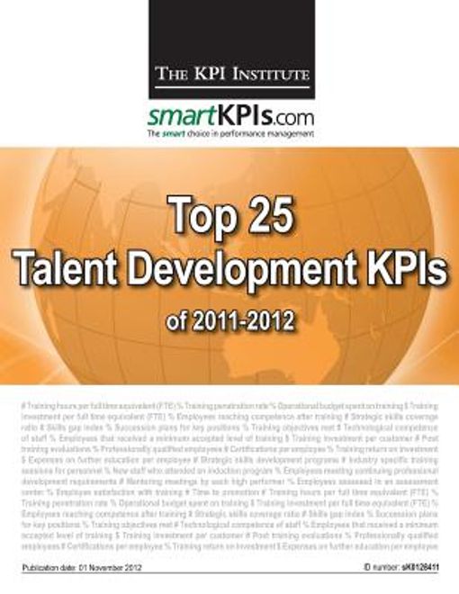 portada Top 25 Talent Development KPIs of 2011-2012 (en Inglés)