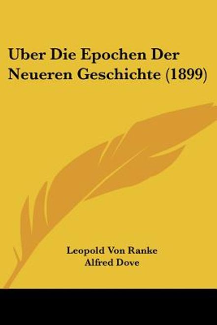 portada Uber Die Epochen Der Neueren Geschichte (1899) (en Alemán)