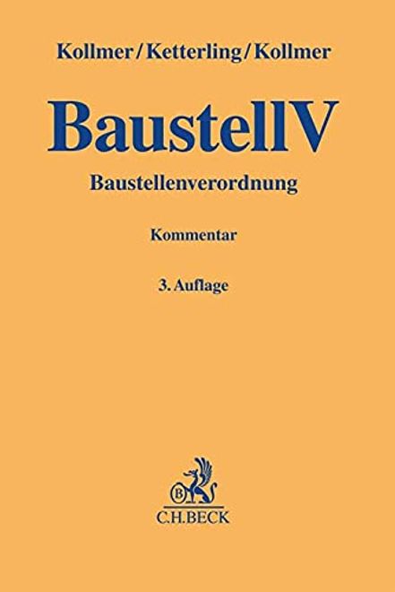 Baustellenverordnung (en Alemán) portada Baustellenverordnung (en Alemán)